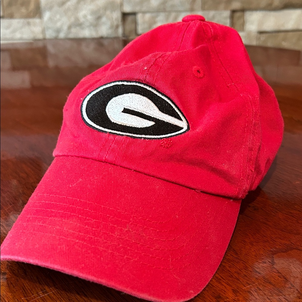 Red Baseball Cap with Logo Georgia